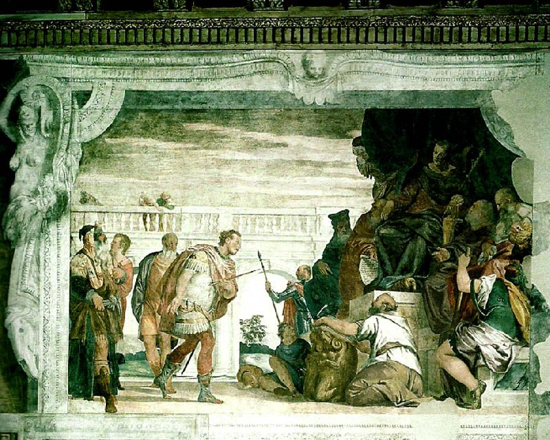 Paolo  Veronese sebastian before diocletian oil painting image